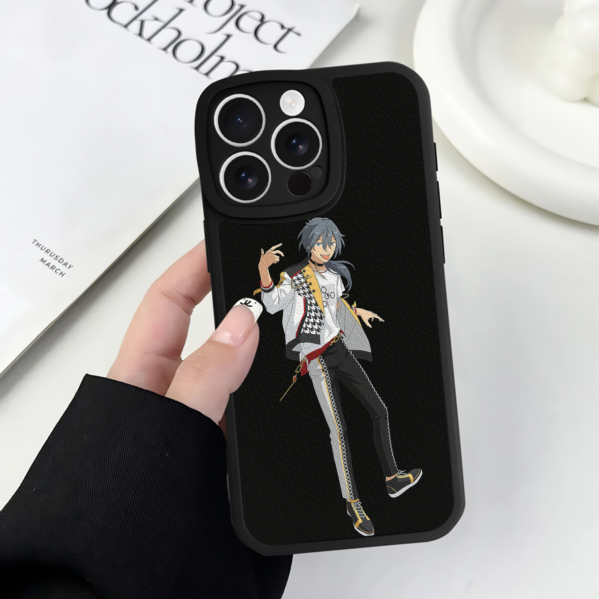 （画像用） あんさんぶるスターズ! Ensemble Stars 【iPhone 16シリーズ対応】シリコンスマホケース（レザー調） 材質：シリコン